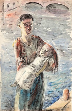 «Жінка з мертвим немовлям», Барселона, 1934