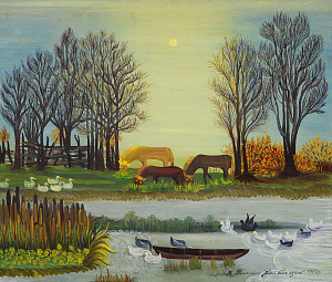 «Коні біля озера», 1989