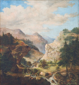 «Гірський альпійський пейзаж», 1862