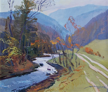 "Гірський пейзаж з річкою", 1970-і