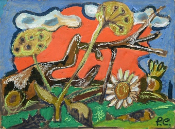 «Квіти, коріння і хмари на червоному фоні», 1970-80-і