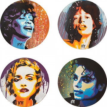 Колекція з 4 робіт «Whitney Houston, Mick Jagger, Madonna, Michael Jackson», 2012