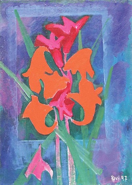 «Натюрморт с красными цветами», 1997 г.