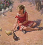  — «Девушка с цыплятами», 1956 г.