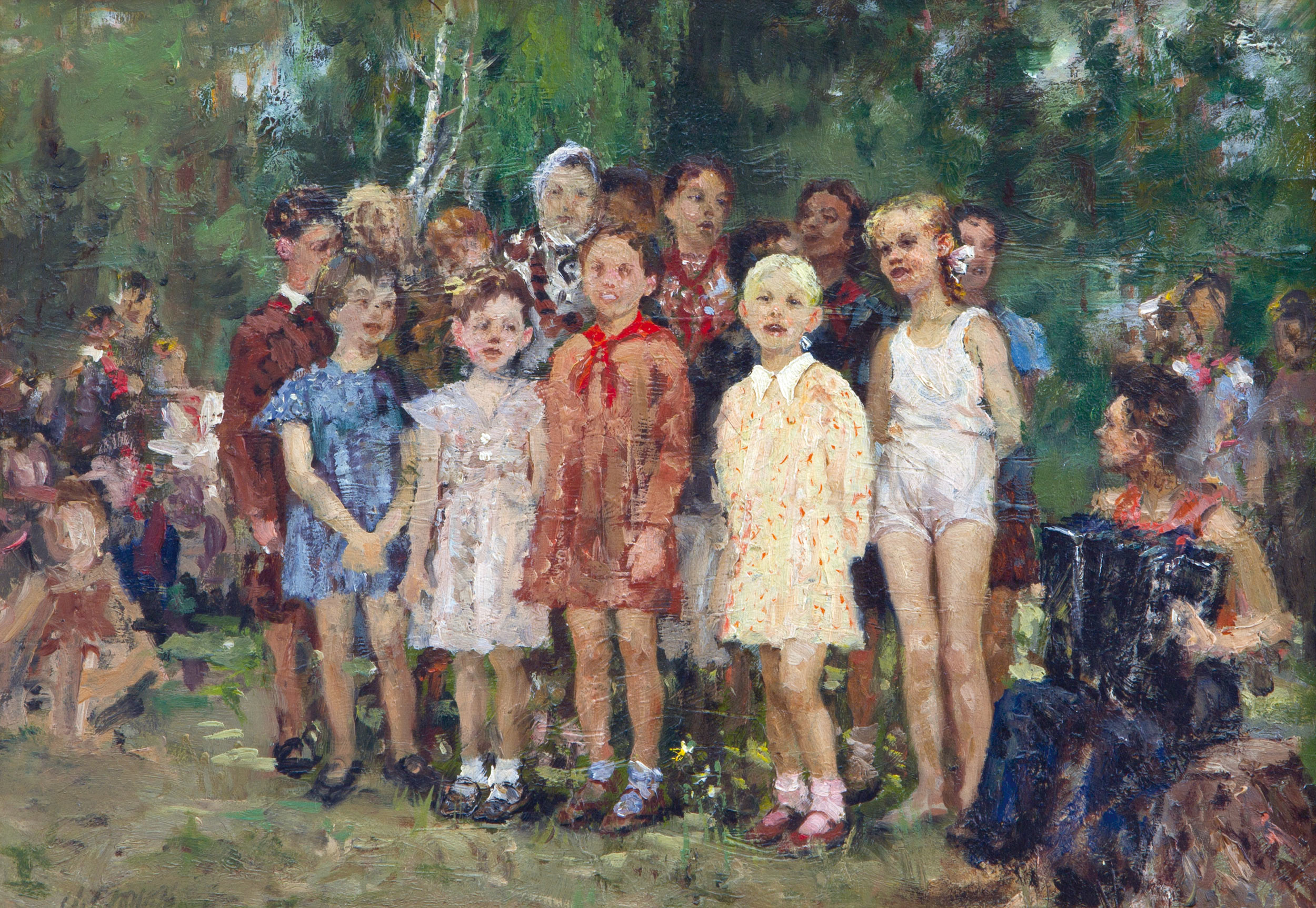 Пионерский лагерь картины советских художников