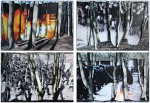 ЗВЯГИНЦЕВА АННА — 4 роботи із серії "За деревами", 2013-2014