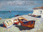  — «Пейзаж с лодками», 1992