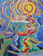  — Лодки на закате, 2000 г.