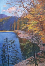 — «Осенние деревья над озером Синевир», 1950-е гг.