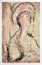  — Літографія з картини «Жіночий портрет» А. Модильяні, 1980-і