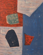  — «Композиція: рожевий, червоний та синій», 1958