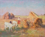  — «Пейзаж з коровами і стогами», 1900-ті
