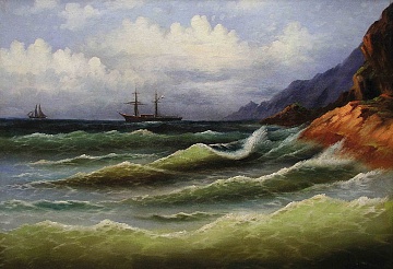 «Російські кораблі на рейді біля кримських берегів», 1910-ті