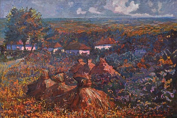 «Сільський пейзаж зі снопами», 1960-і