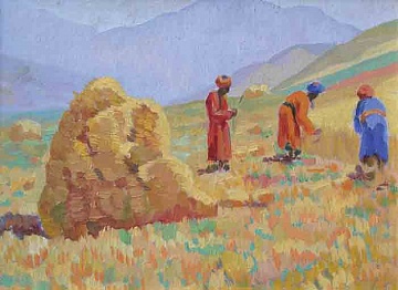 "Збір пшениці. Спека", 1942