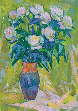 "Білі квіти на зеленому тлі", 1987