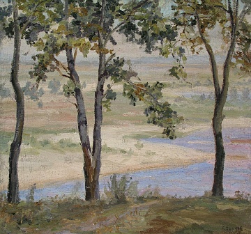 "Пейзаж з деревами", 1956