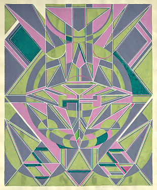 «Рожево-зелена абстракція», 1990
