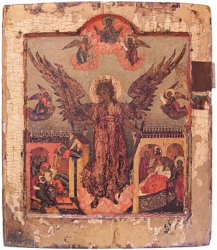 Образ ангела хранителя с деяниями. Центральная Россия. Рубеж 17-18 вв. 