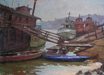 «Човни. Київський річковий вокзал», 1950-і