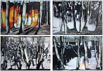 4 роботи із серії "За деревами", 2013-2014