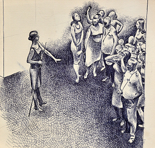 Ескіз до картини «Екскурсія», 1972