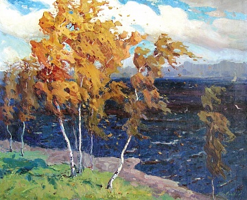 "Озеро Сенеж. Осінній вітер", 1960