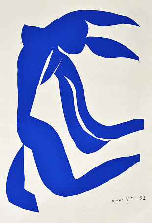 «Синя ню з волоссям на вітрі», 1952
