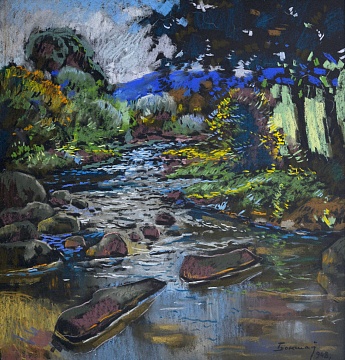 «Пейзаж з річкою», 1948