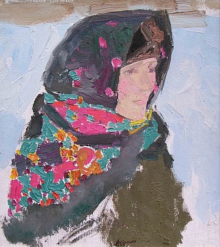 "Портрет жінки в хустці", 1970-і