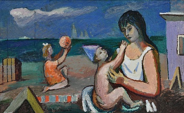 «Мати з дітьми на пляжі», 1980-і