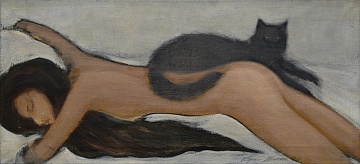 «Ню з кішкою», 1994